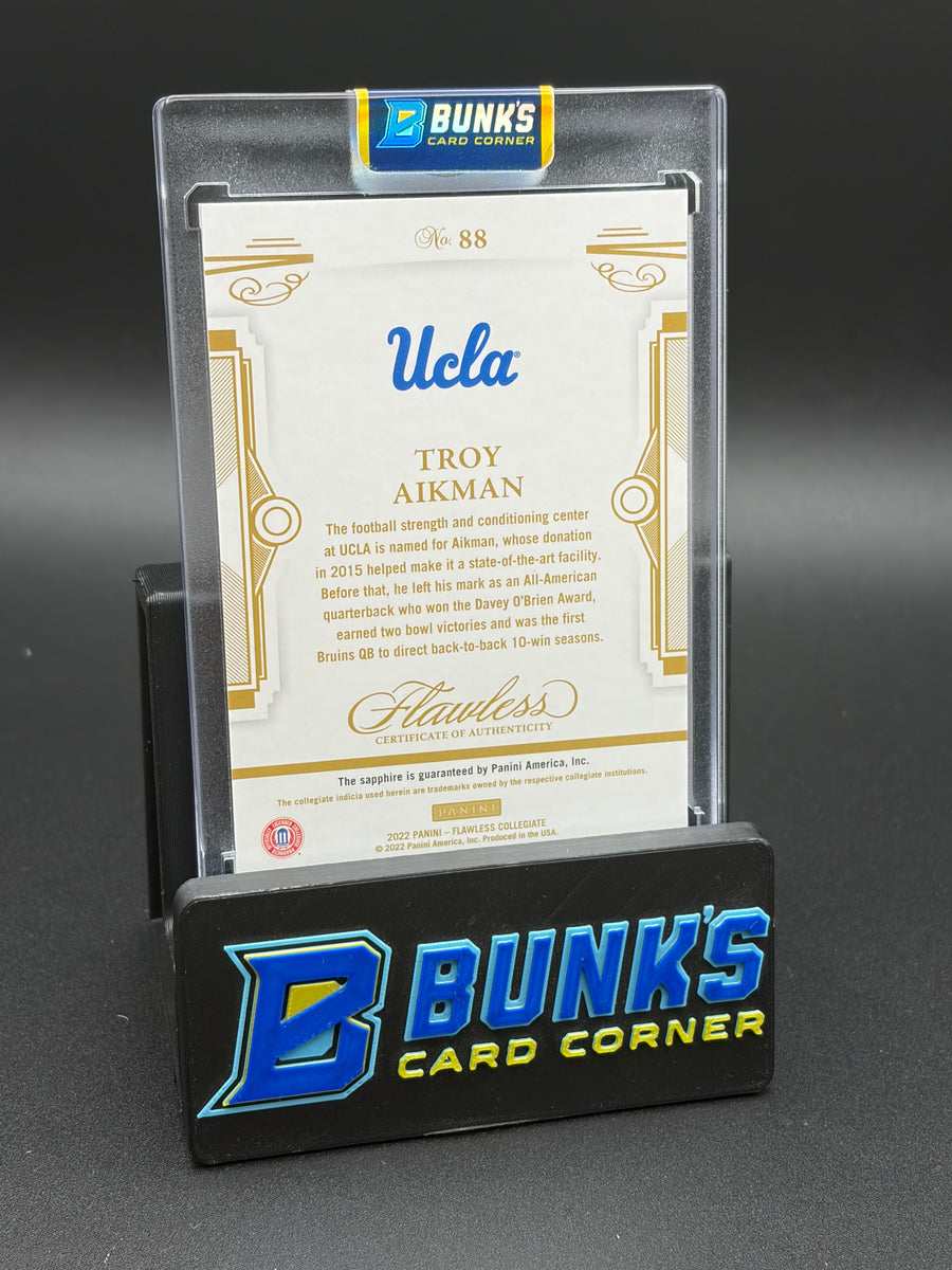 2022 Troy Aikman Flawless Collegiate Sapphire 6/20