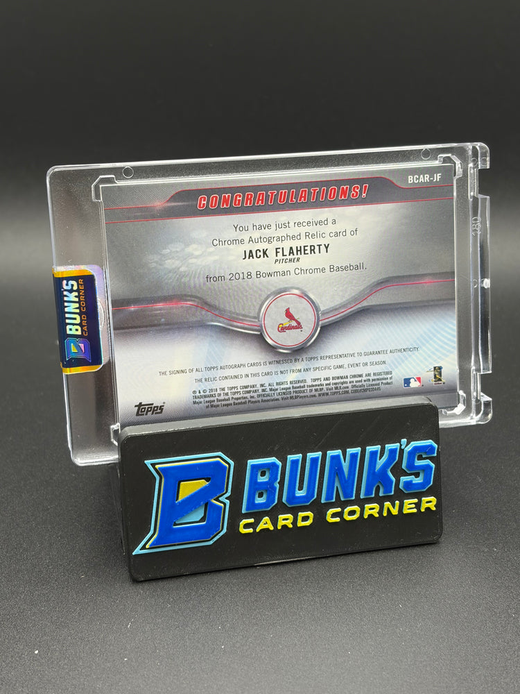 2018 Jack Flaherty Relic Bowman Chrome 31/50