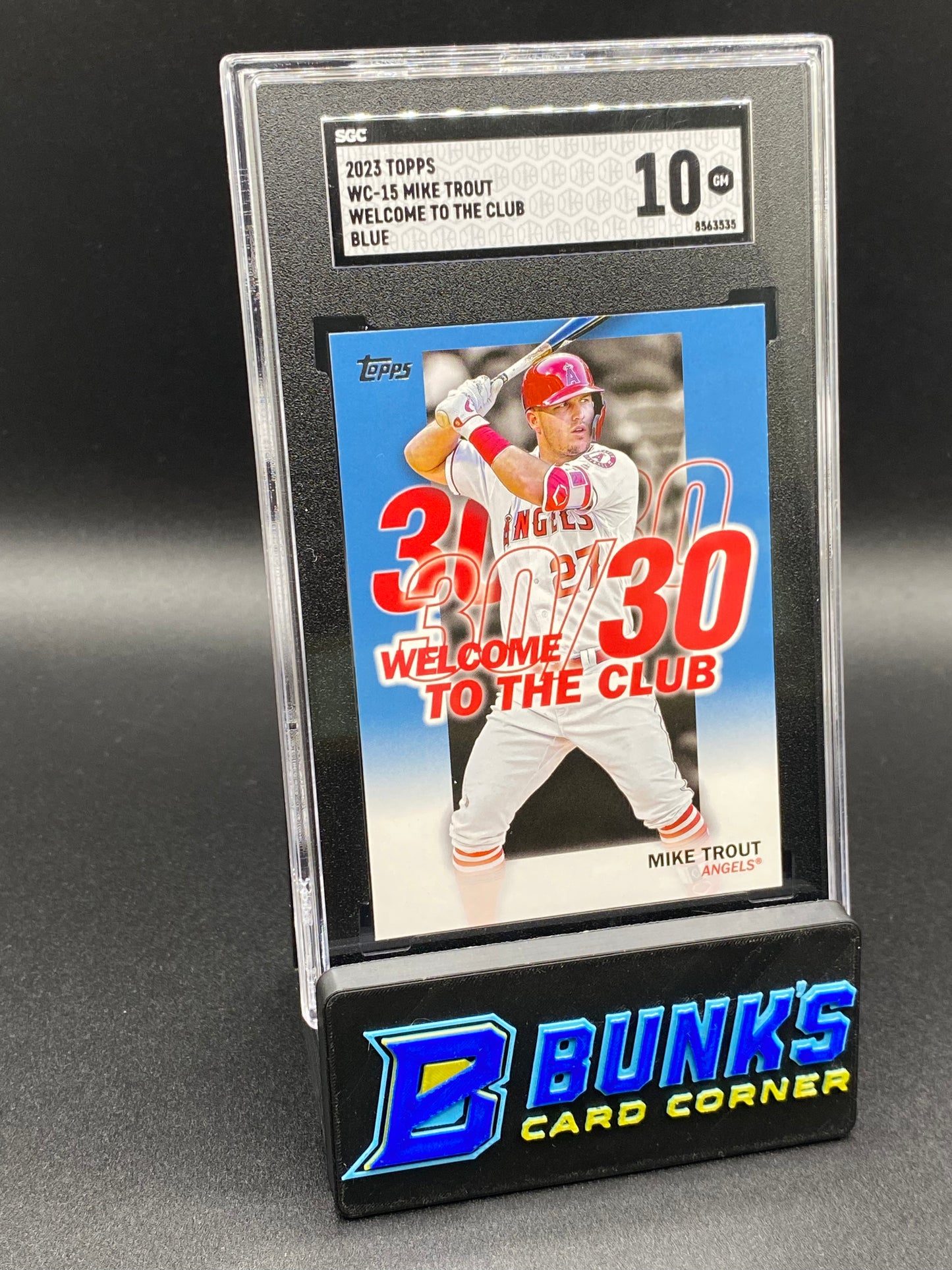 2023 Mike Trout Welcome To The Club Blue SGC 10