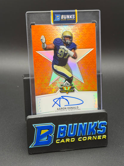 2014 Aaron Donald Leaf Valiant Orange Star 75/99