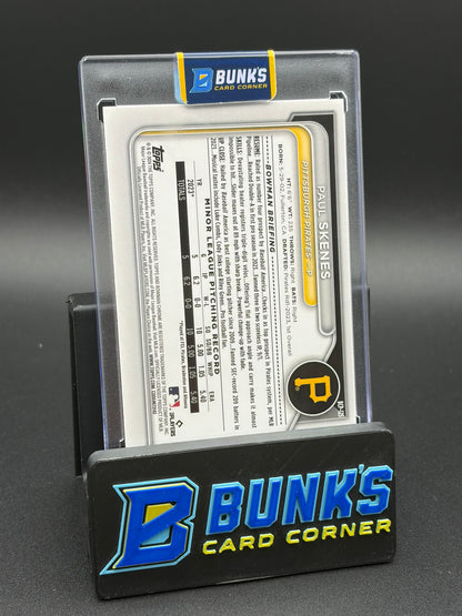 2024 Paul Skenes Bowman Chrome Yellow Cunar Crater Ref 30/75