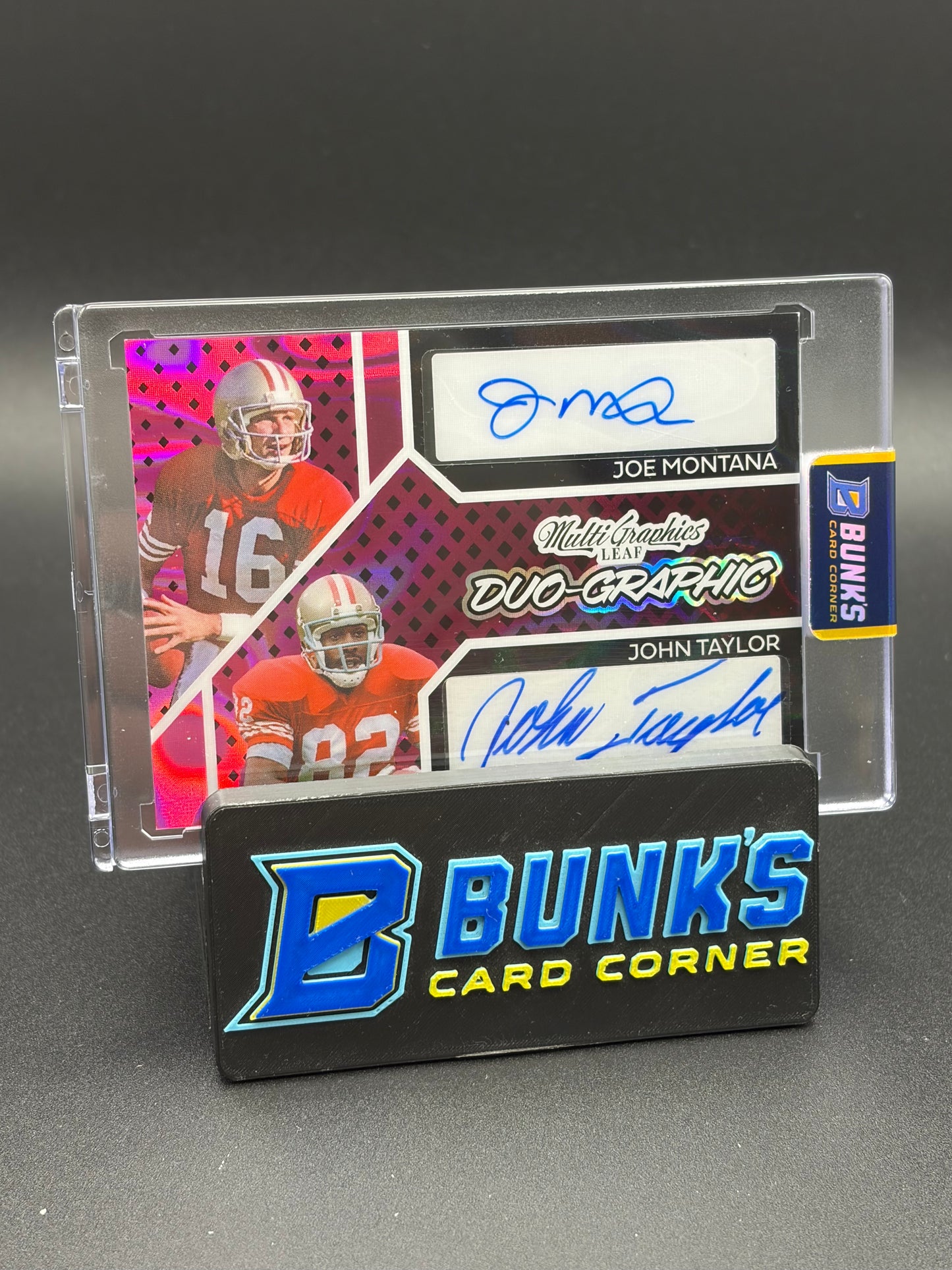 2024 Joe Montana & John Taylor Leaf Duo-Graphic Pink Auto 7/7