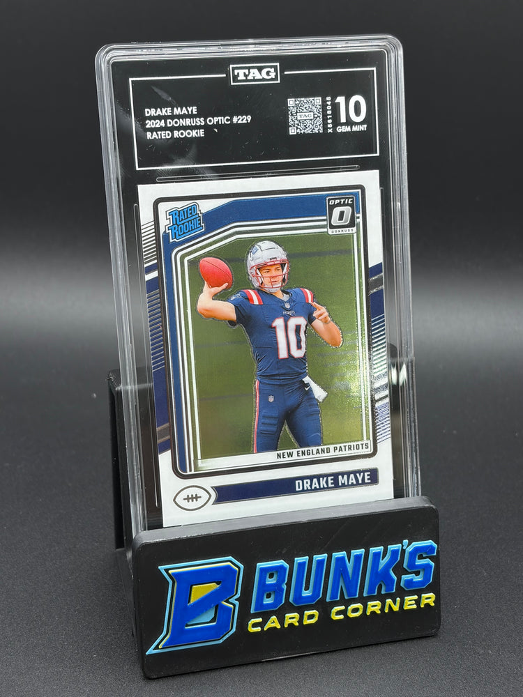 2024 Drake Maye Donruss Optic Rated Rookie TAG 10