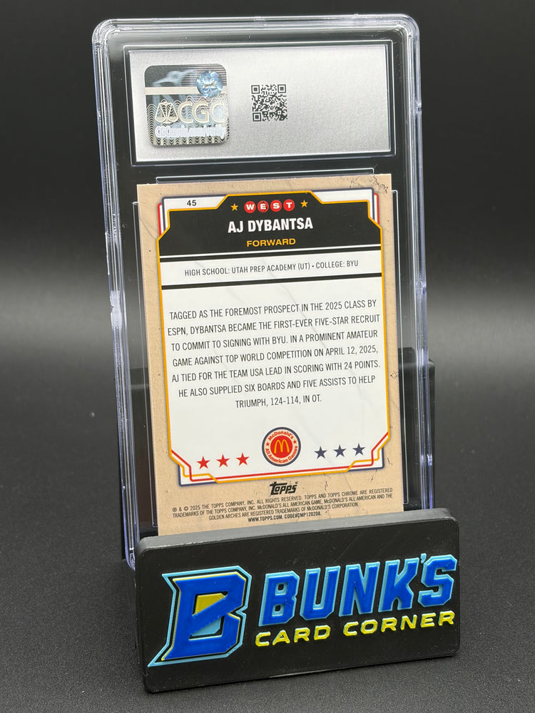 2025 AJ Dybantsa RayWave Refractor All American CGC 10