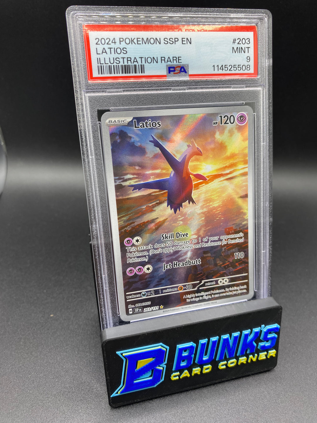2024 Latios Illustration Rare SSP PSA 9