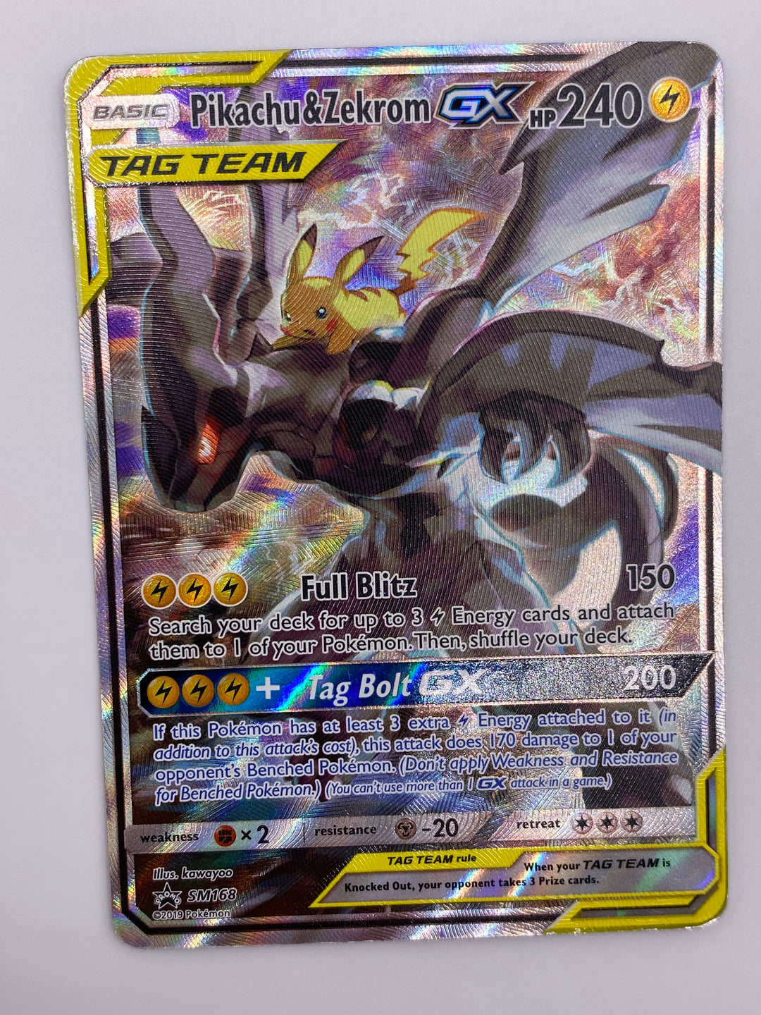 Pikachu & Zekrom gx Tag Team Promo HP