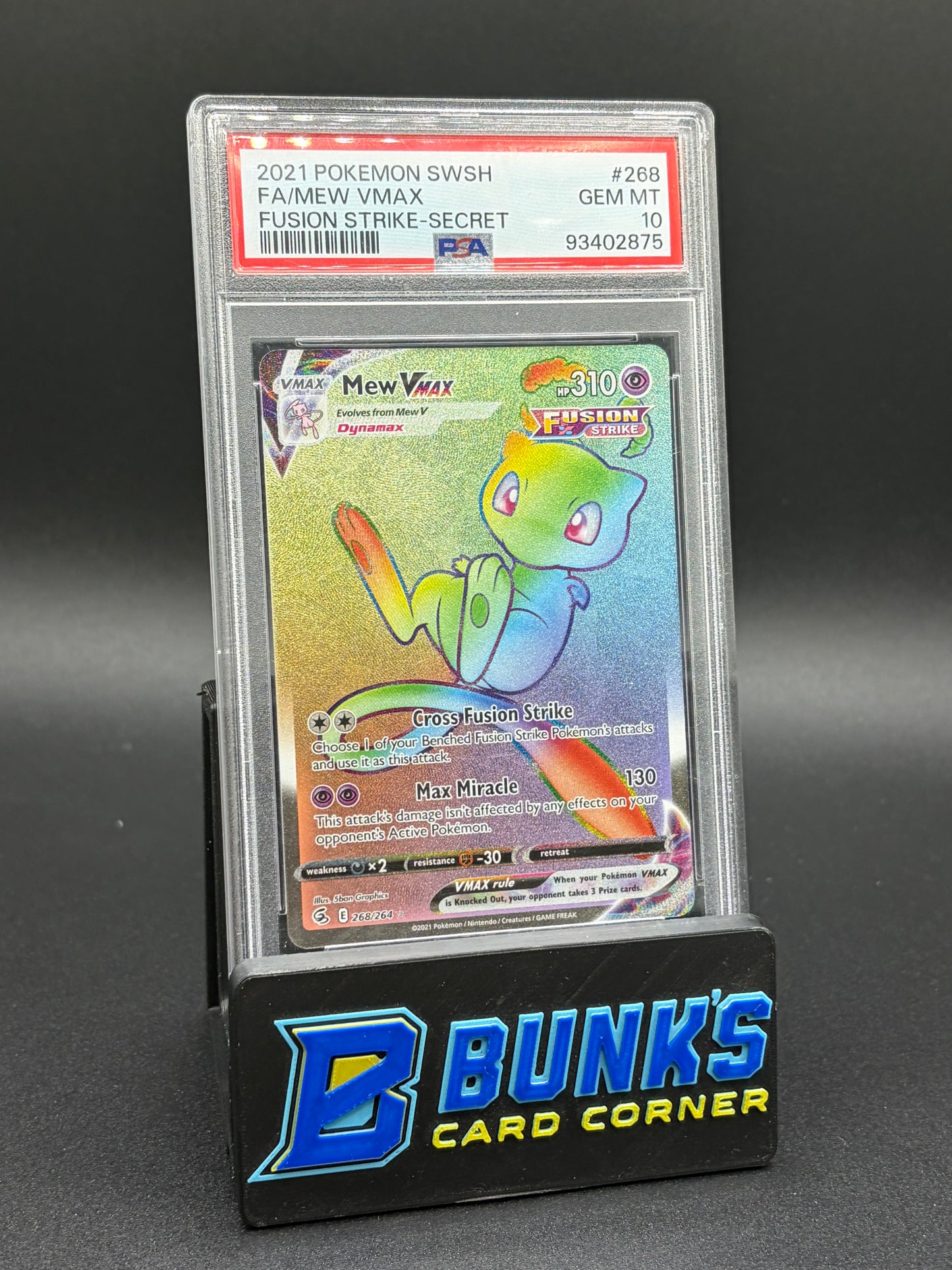 Mew VMAX Fusion Strike Secret PSA 10