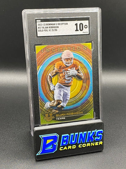2022-23 Bijan Robinson Gold Foil V1 21/50 SGC 10