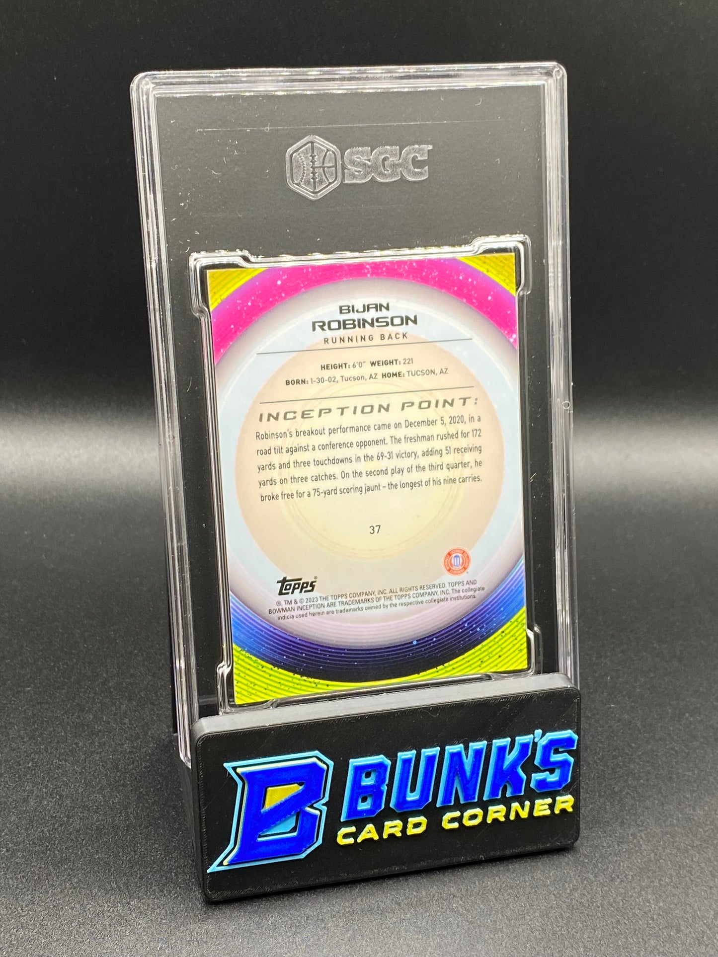 2022-23 Bijan Robinson Gold Foil V1 21/50 SGC 10