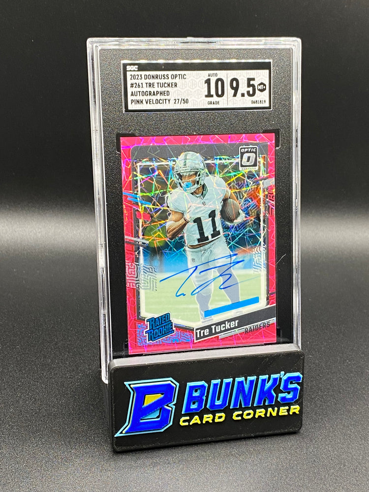 2023 Tre Tucker Auto. Pink Velocity 27/50 SGC 10/9.5
