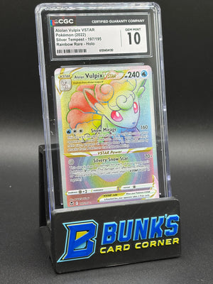 Alolan Vulpix VSTAR Rainbow Rare Holo CGC 10