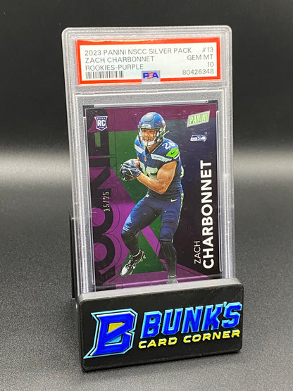 2023 Zach Charbonnet Rookies-Purple PSA 10