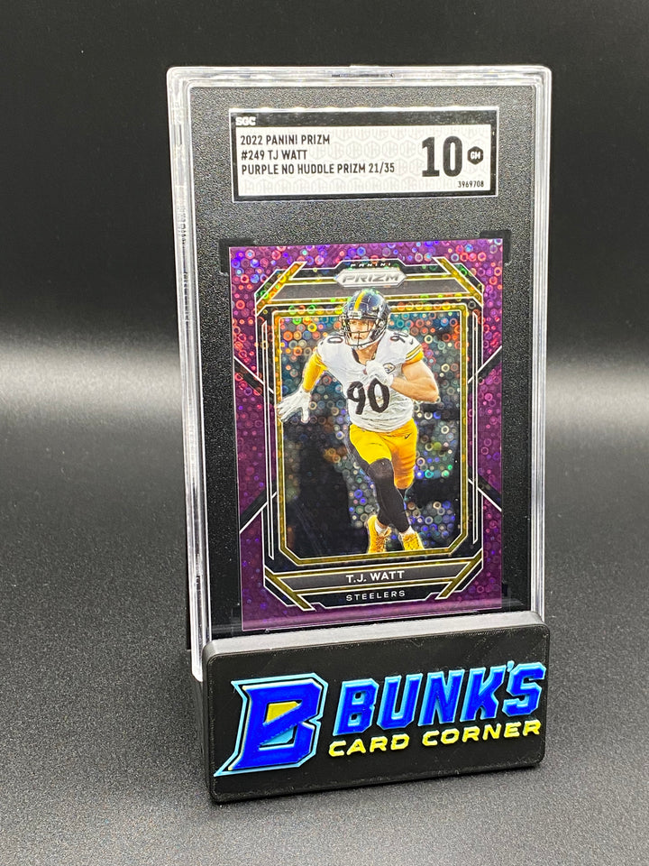 2022 TJ Watt Purple No Huddle Prizm 21/35 SGC 10
