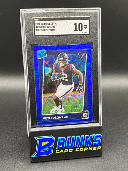 2021 Nico Collins Blue Scope Prizm SGC 10