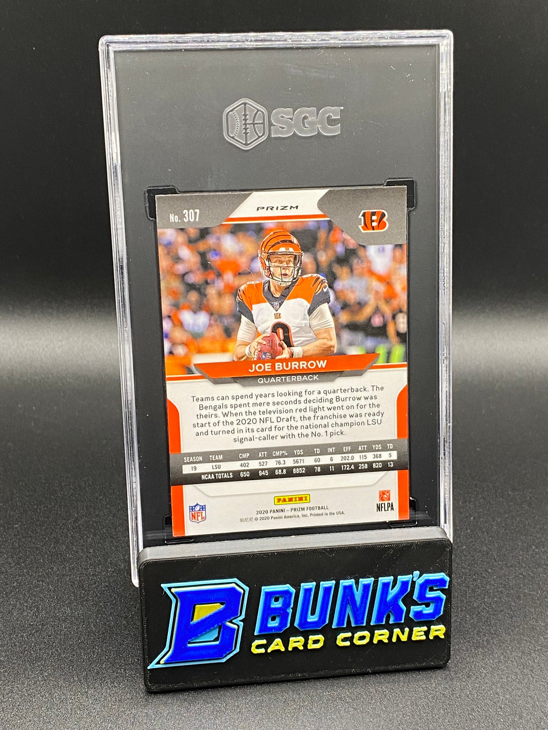 2020 Joe Burrow Red Ice Prizm SGC 9