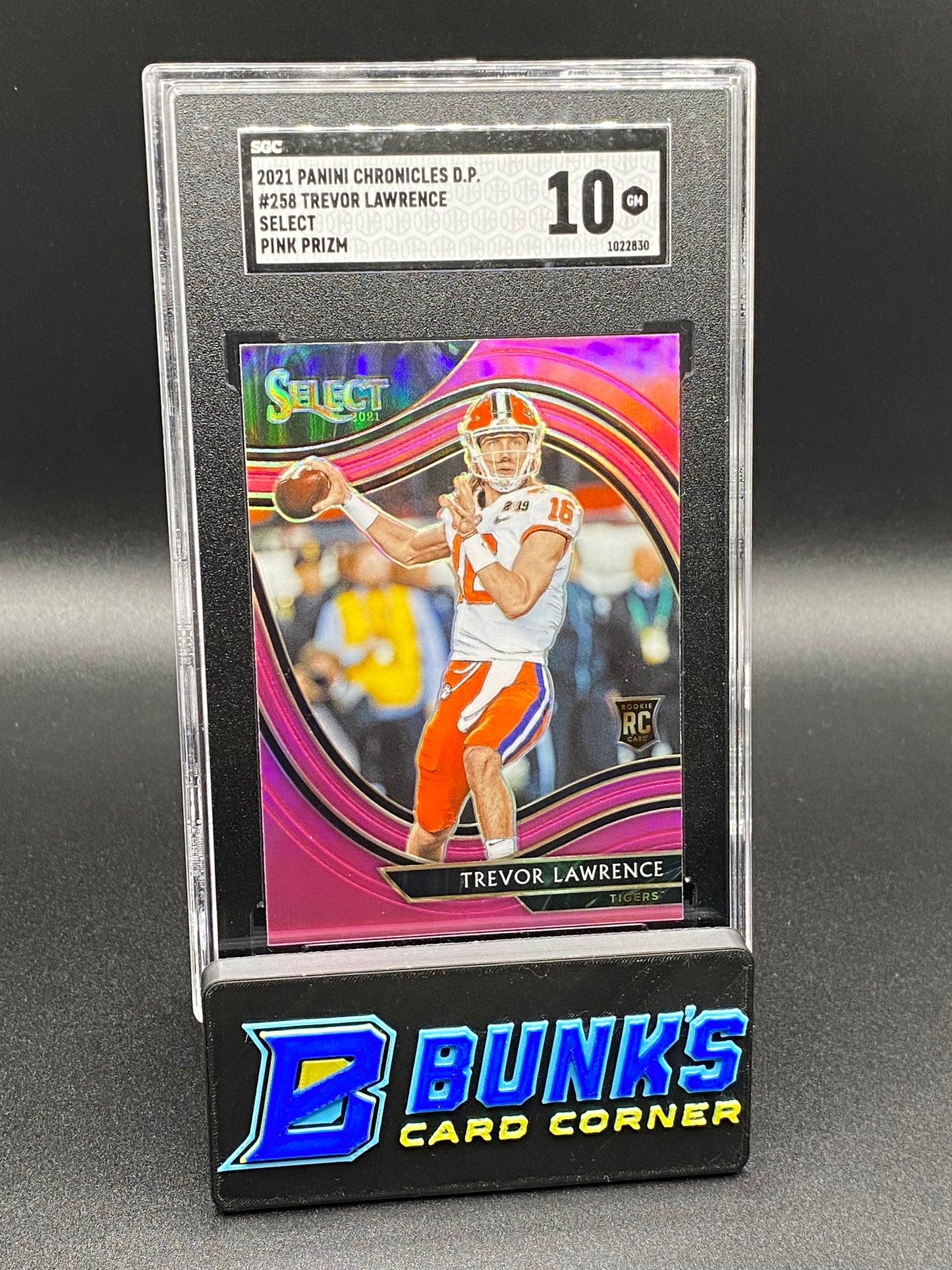 2021 Trevor Lawrence Select Pink Prizm SGC 10