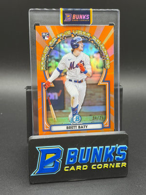 2023 Brett Baty Topps Orange RC 4/25
