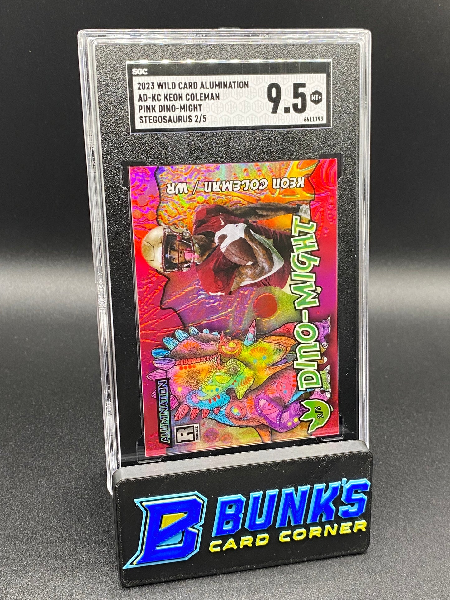 2023 Keon Coleman Stegosaurus 2/5 SGC 9.5