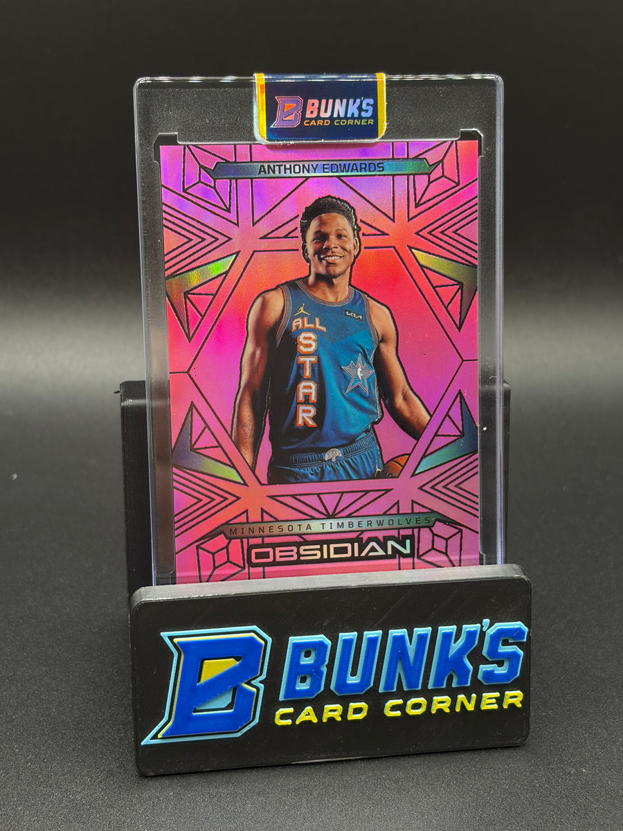 2024-25 Anthony Edwards Obsidian Panini Electric Etch Pink Flood 30/49