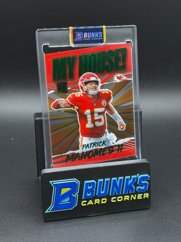 2021 Patrick Mahomes II Clearly Donruss My House Green 9/25