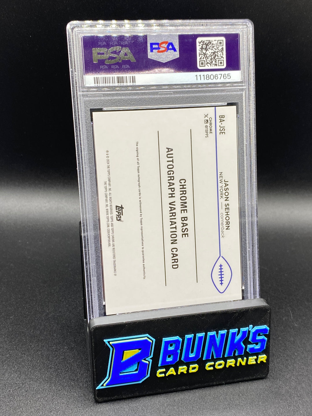2024 Jason Sehorn Auto. Red Wave PSA 10