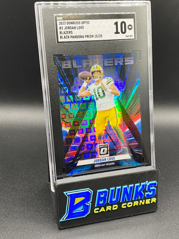 2023 Jordan Love Blazers Black Pandora Prizm 15/25 SGC 10