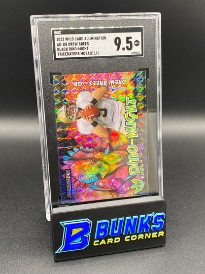 2023 Drew Brees Triceratops Mosaic 1/1 SGC 9.5