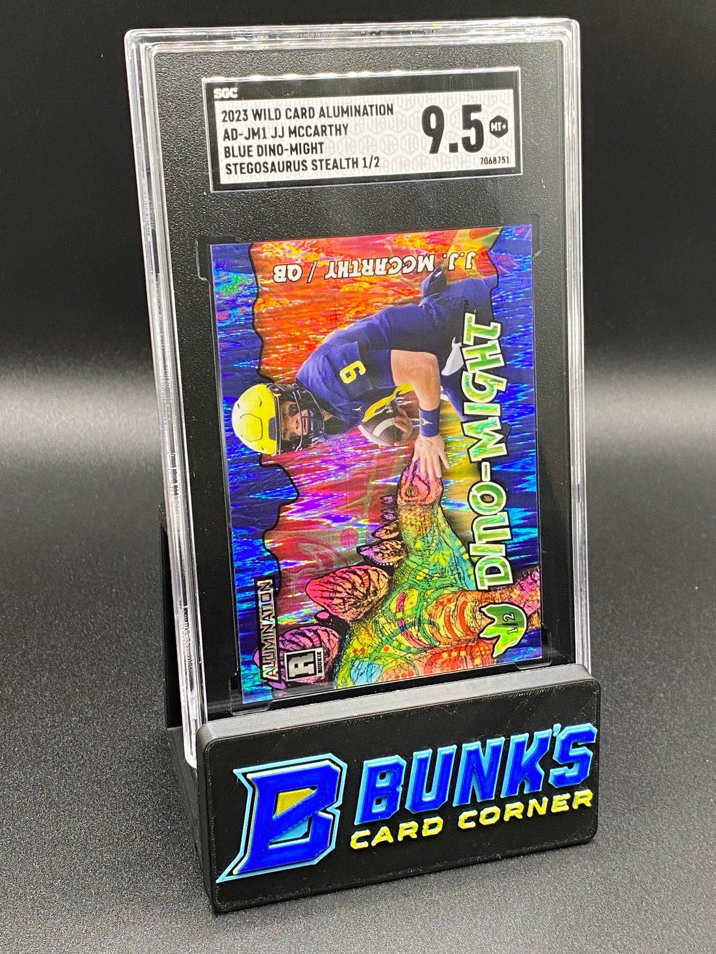 2023 JJ McCarthy Stegosaurus Stealth 1/2 SGC 9.5