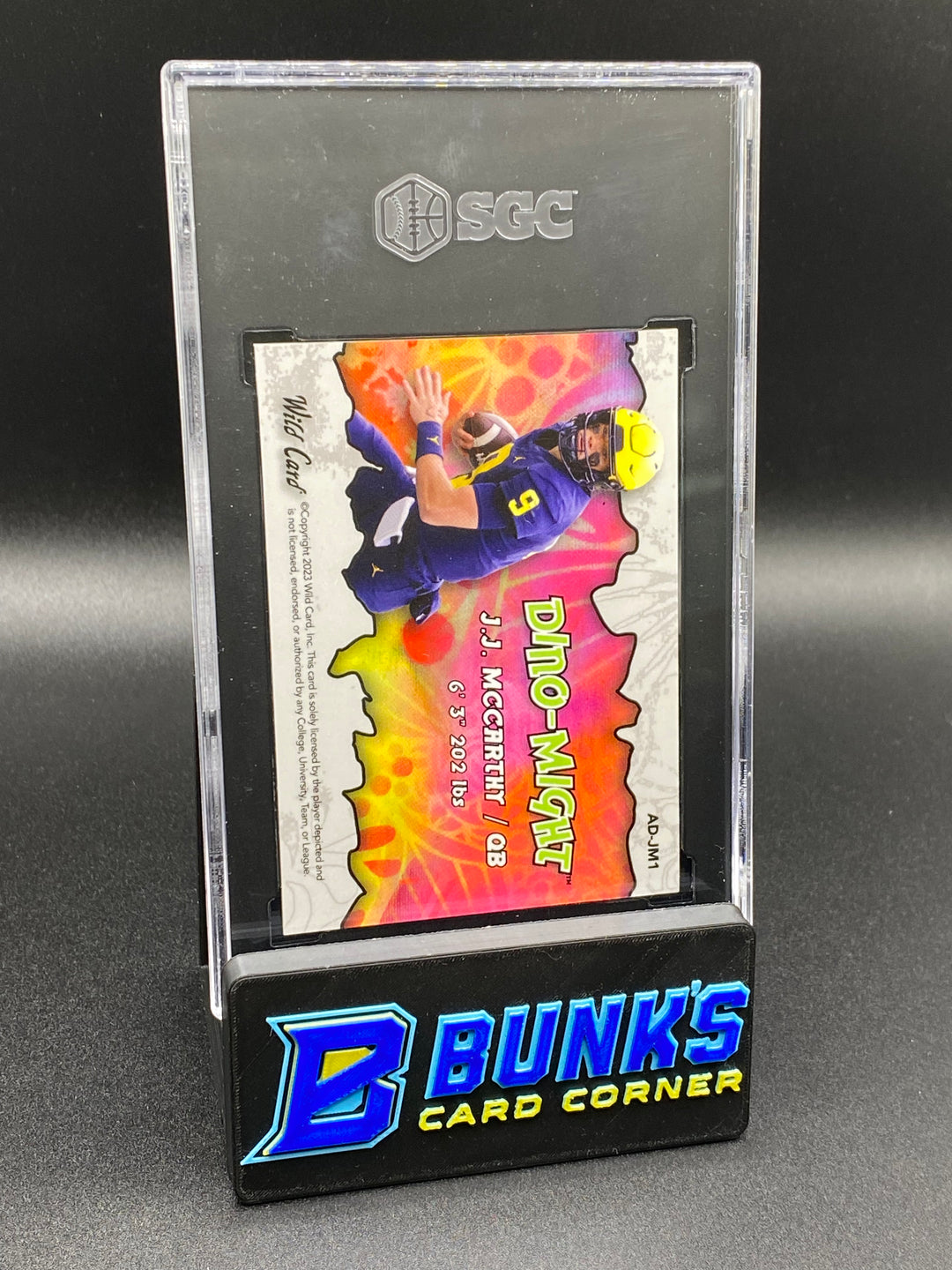 2023 JJ McCarthy Stegosaurus Stealth 1/2 SGC 9.5