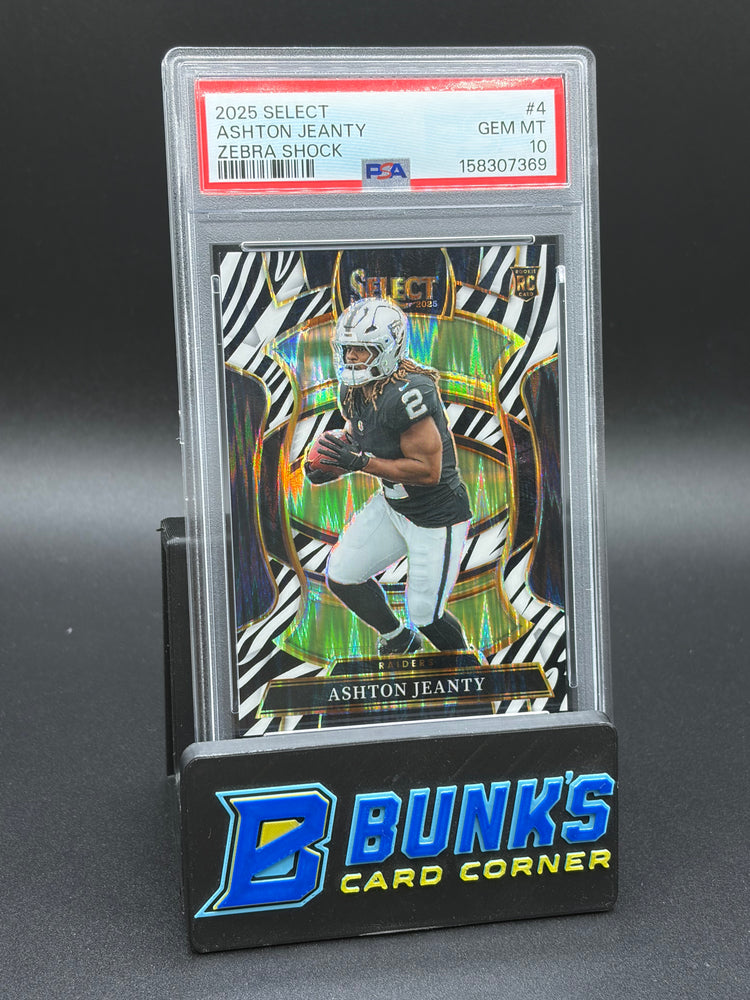 2025 Ashton Jeanty Zebra Shock Select PSA 10 RC