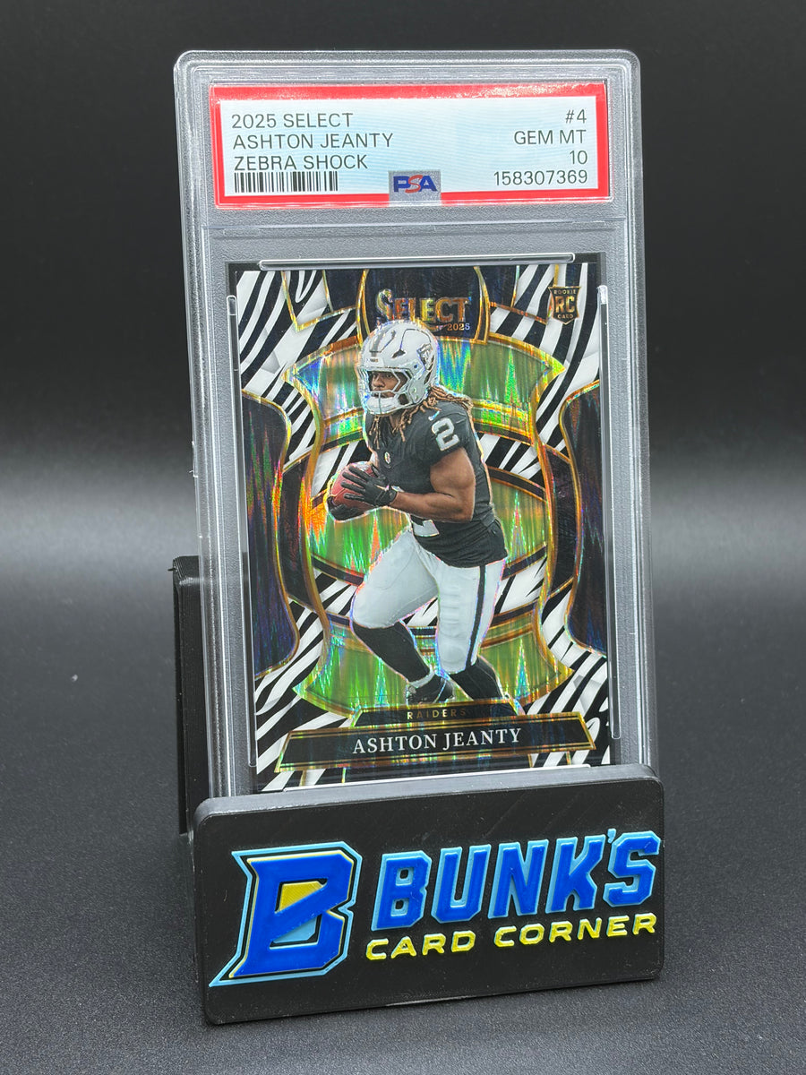 2025 Ashton Jeanty Zebra Shock Select PSA 10 RC