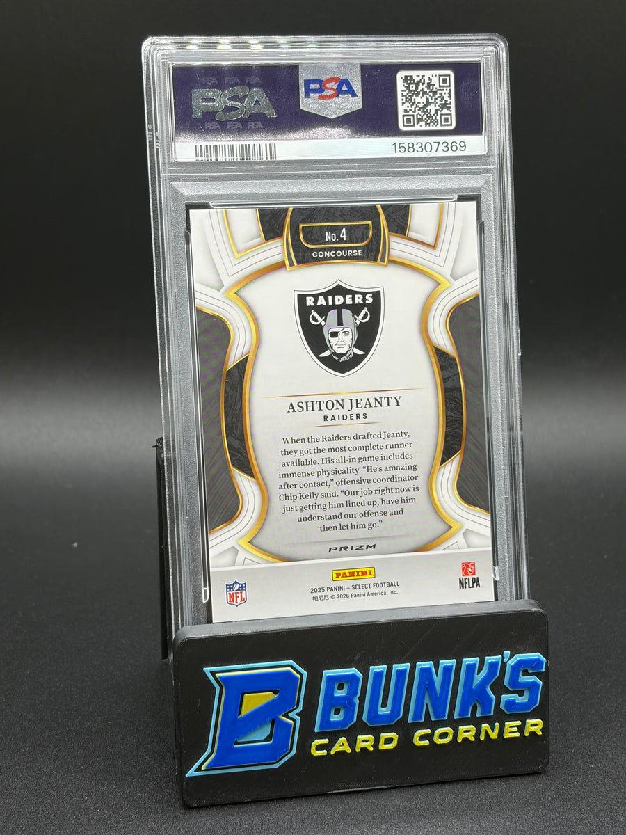 2025 Ashton Jeanty Zebra Shock Select PSA 10 RC