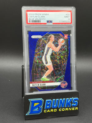 2024 Caitlin Clark Blue Velocity Prizm PSA 9 RC