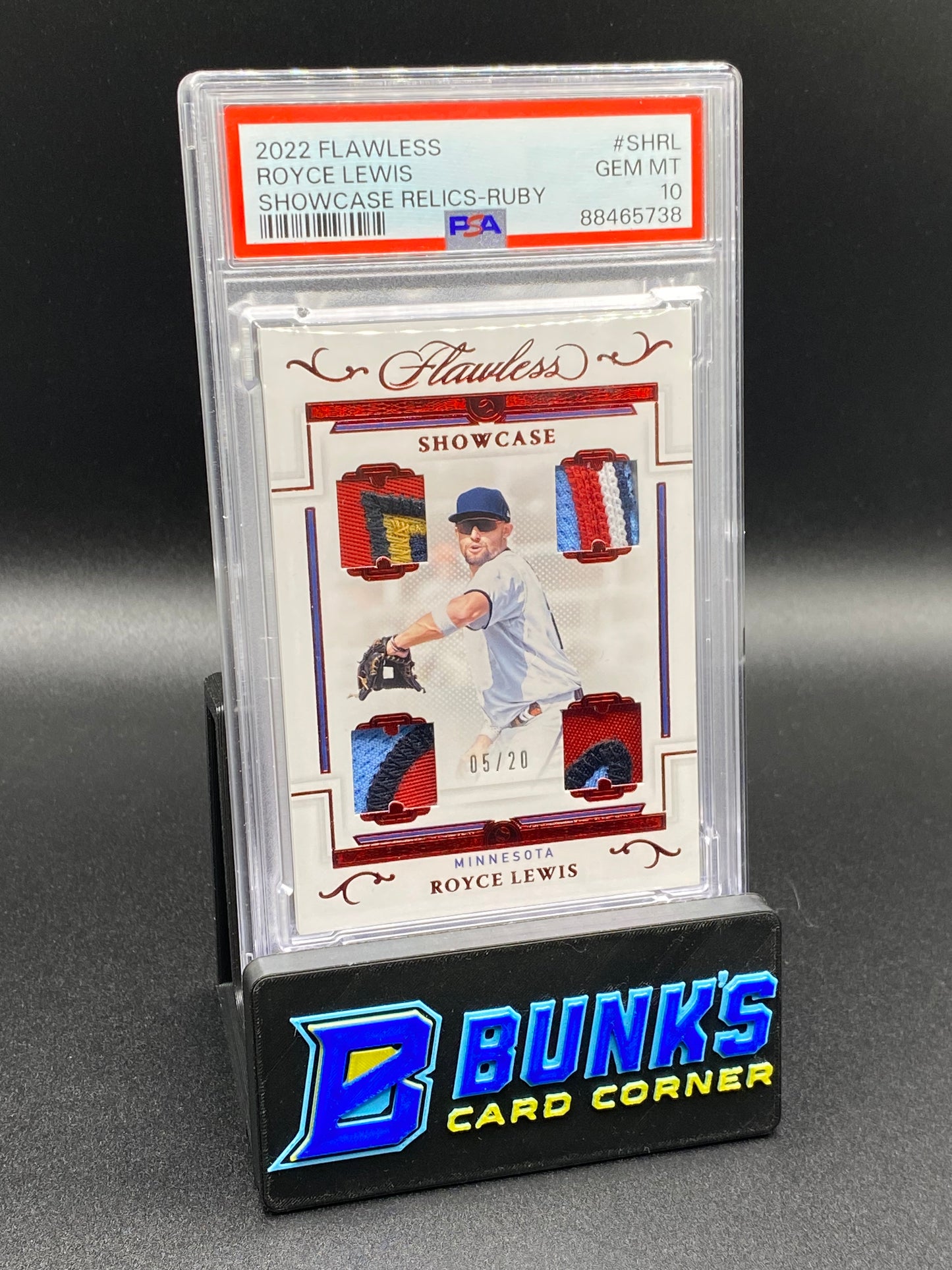 2022 Royce Lewis Showcase Relics Ruby PSA 10