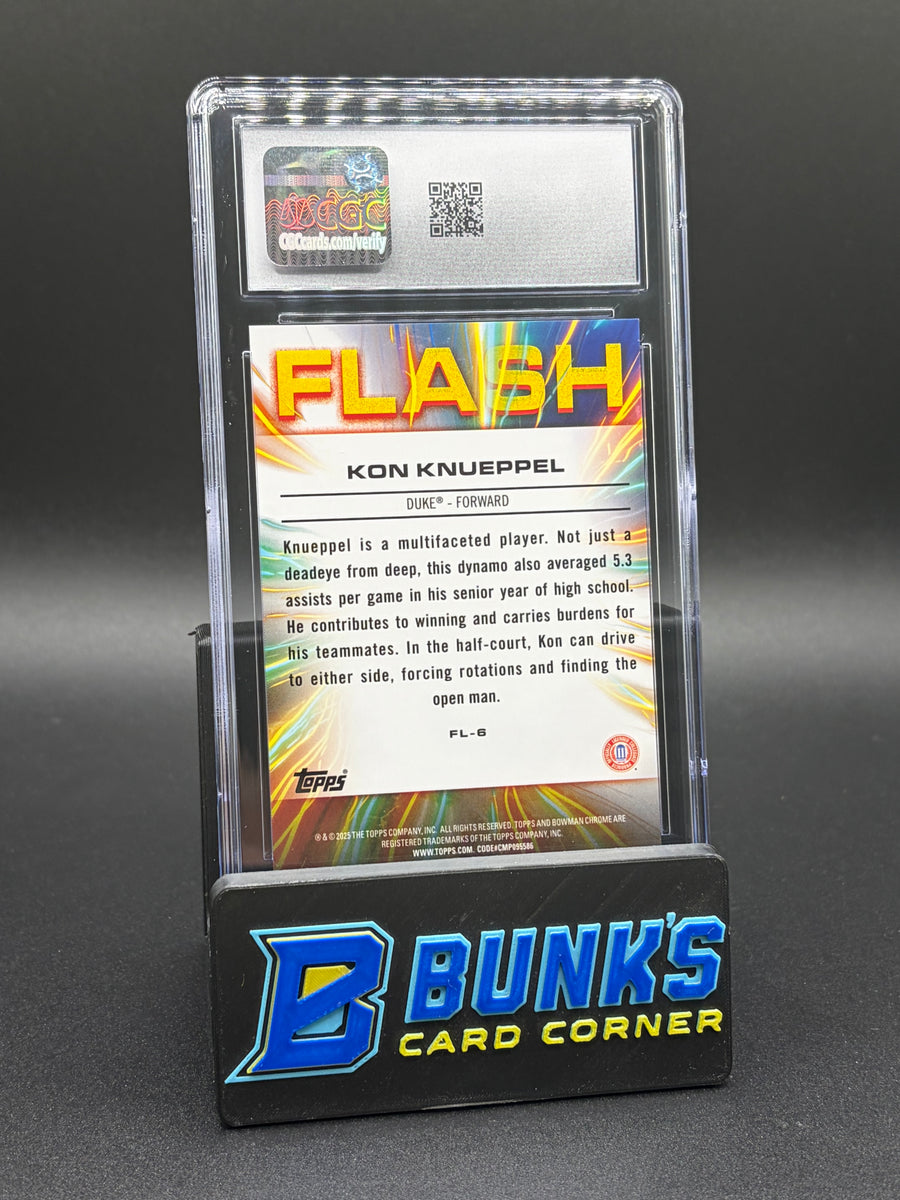 2024-25 Kon Knueppel Gold Refractor Flash BU Chrome CGC 9 20/50