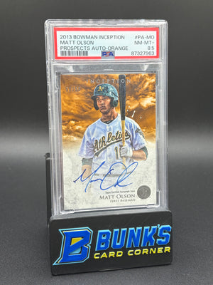2013 Matt Olson Prospects Auto Orange PSA 8.5 50/50