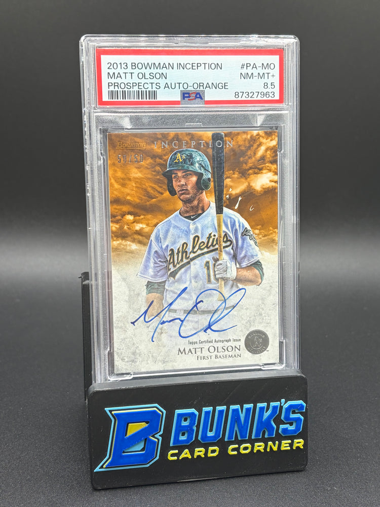2013 Matt Olson Prospects Auto Orange PSA 8.5 50/50