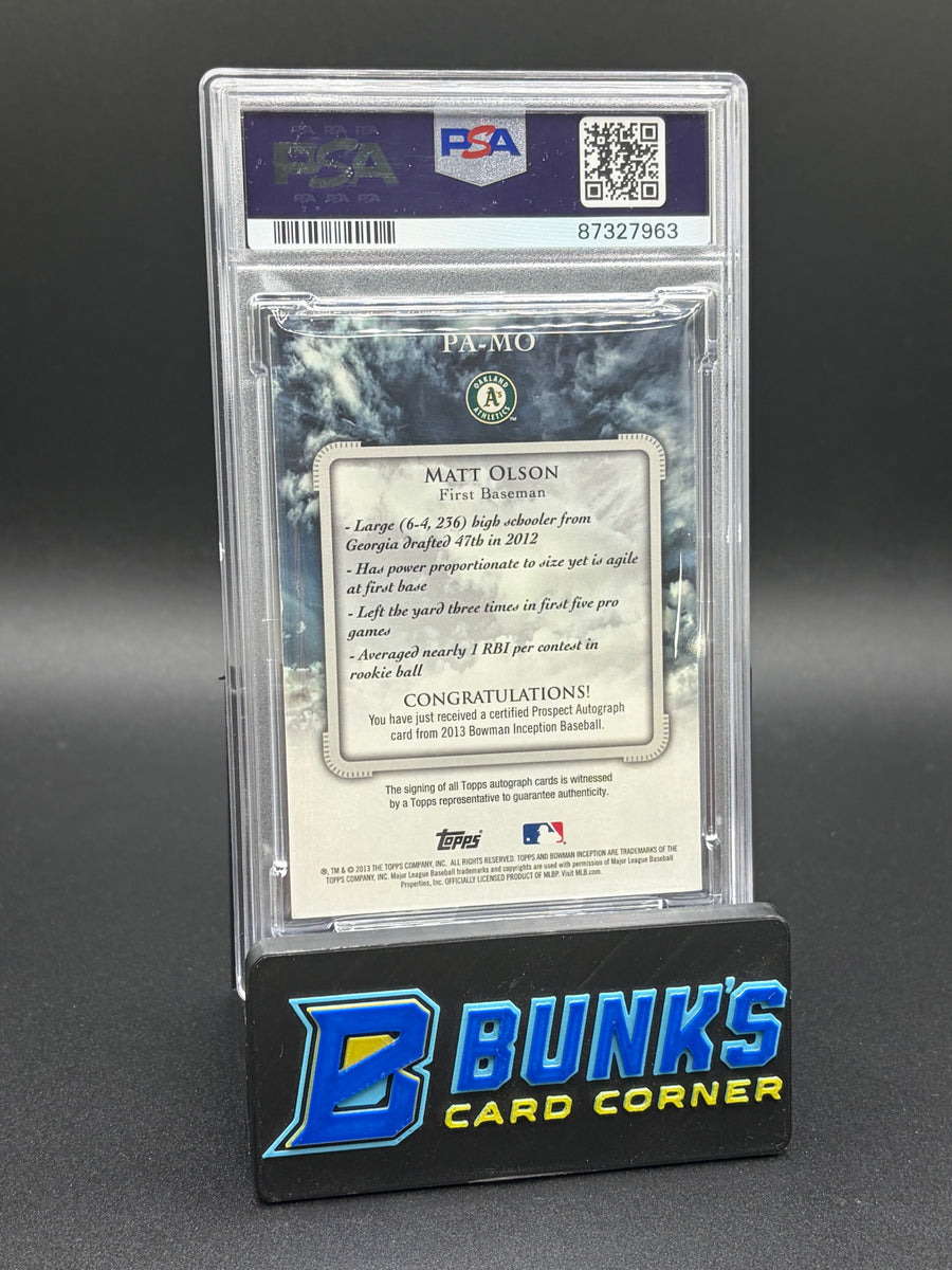 2013 Matt Olson Prospects Auto Orange PSA 8.5 50/50