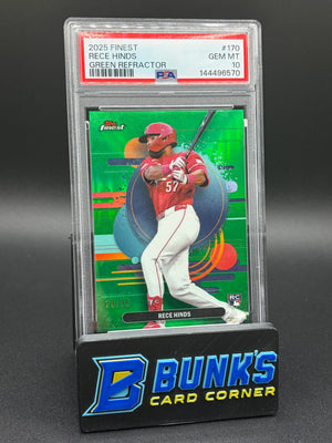 2025 Rece Hinds Green Refractor Finest PSA 10 28/35 RC