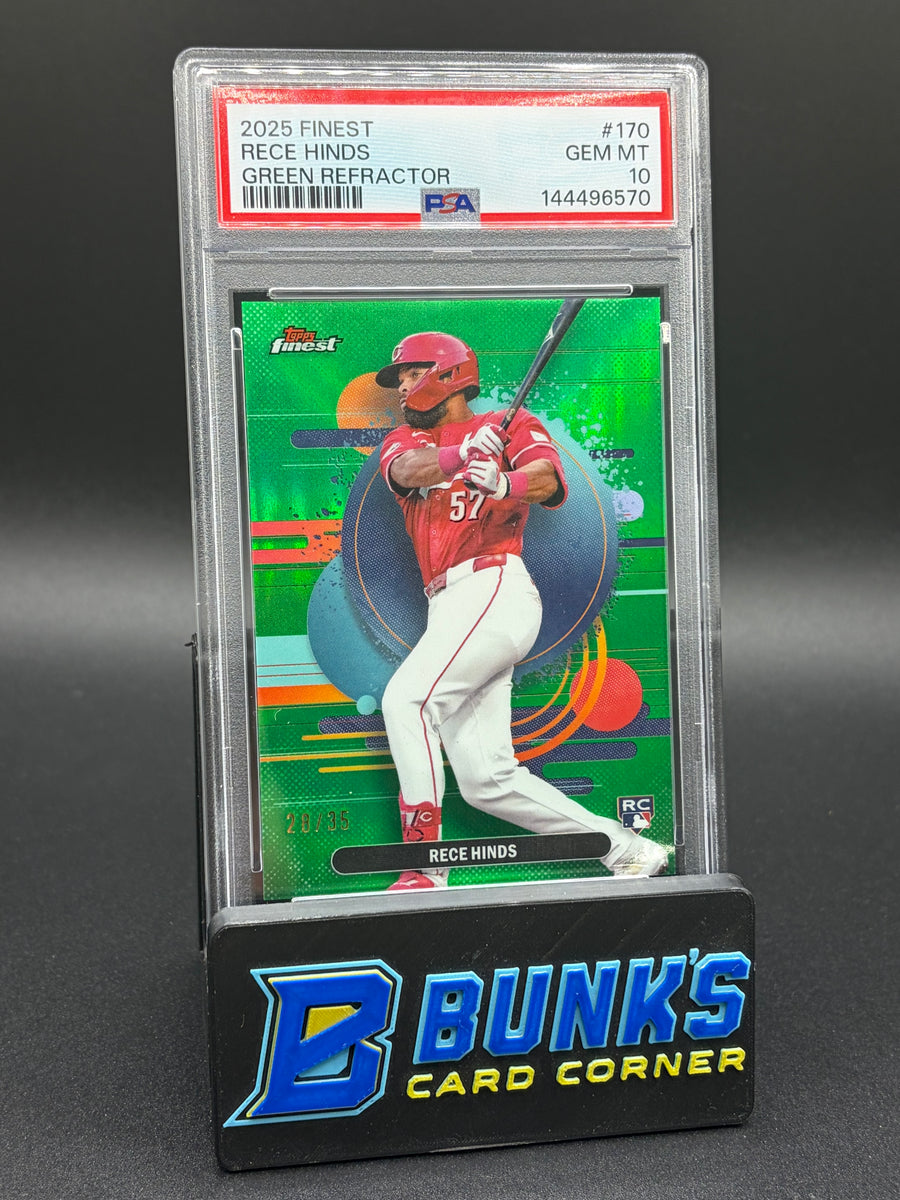2025 Rece Hinds Green Refractor Finest PSA 10 28/35 RC