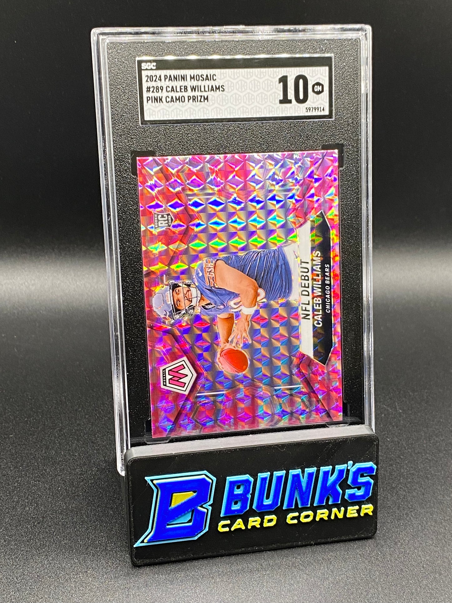 2024 Caleb Williams Pink Camo Prizm SGC 10