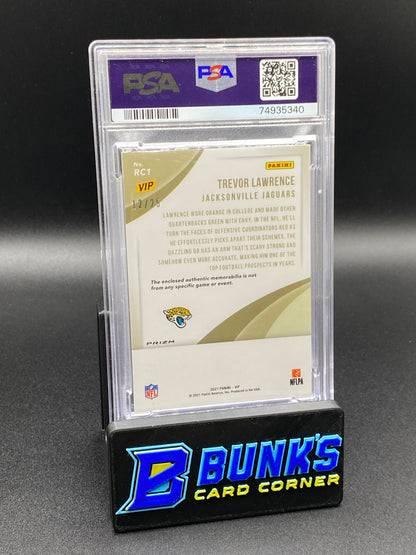 2022 Trevor Lawrence Rookie Memorabilia PSA 9