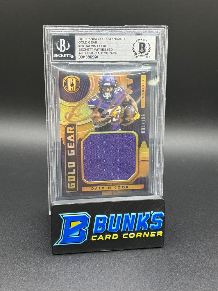 2019 Dalvin Cook Gold Gear Beckett AU Auto 6/199
