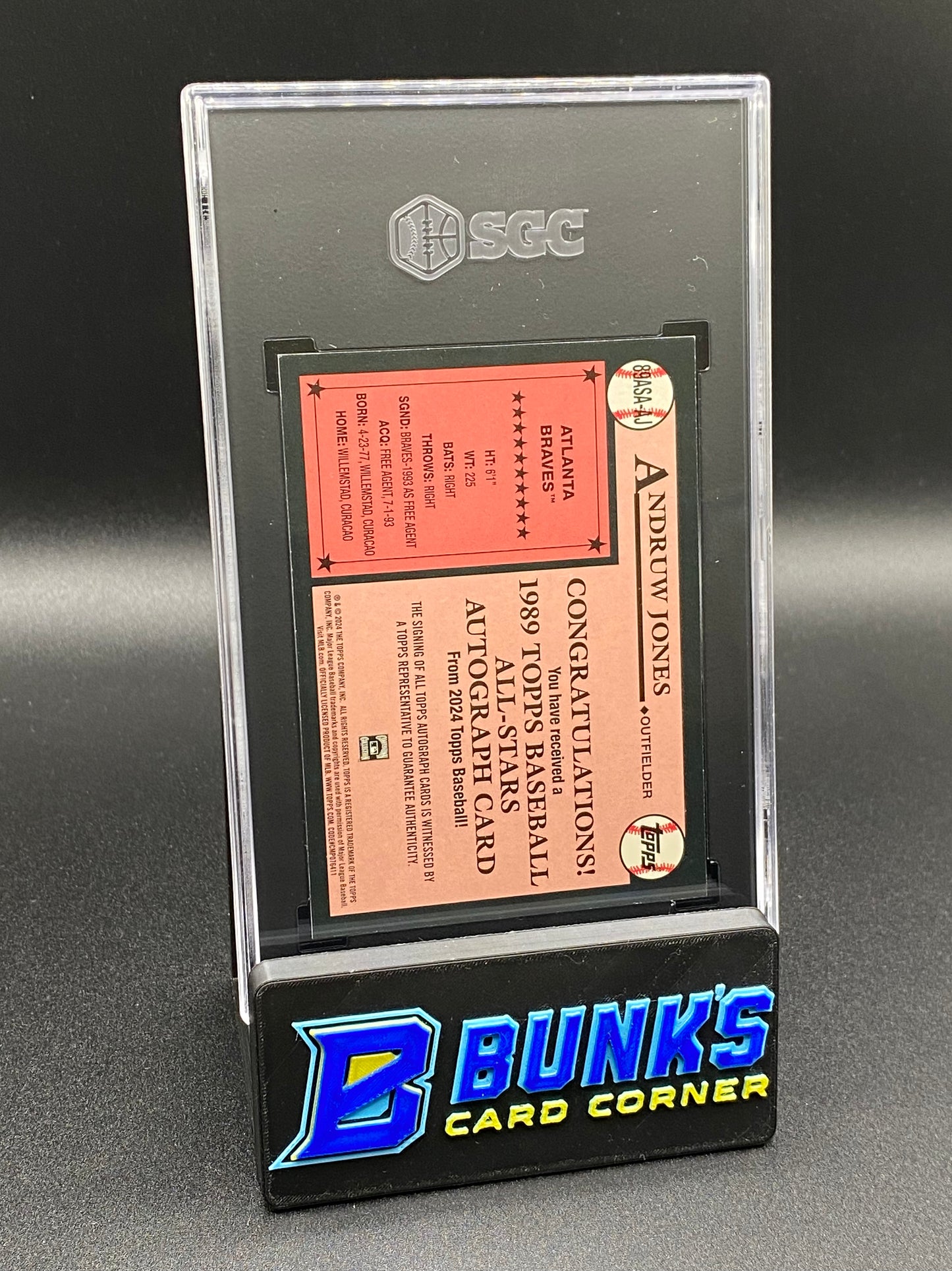 2024 Andruw Jones All Star Auto. SGC 10/9.5