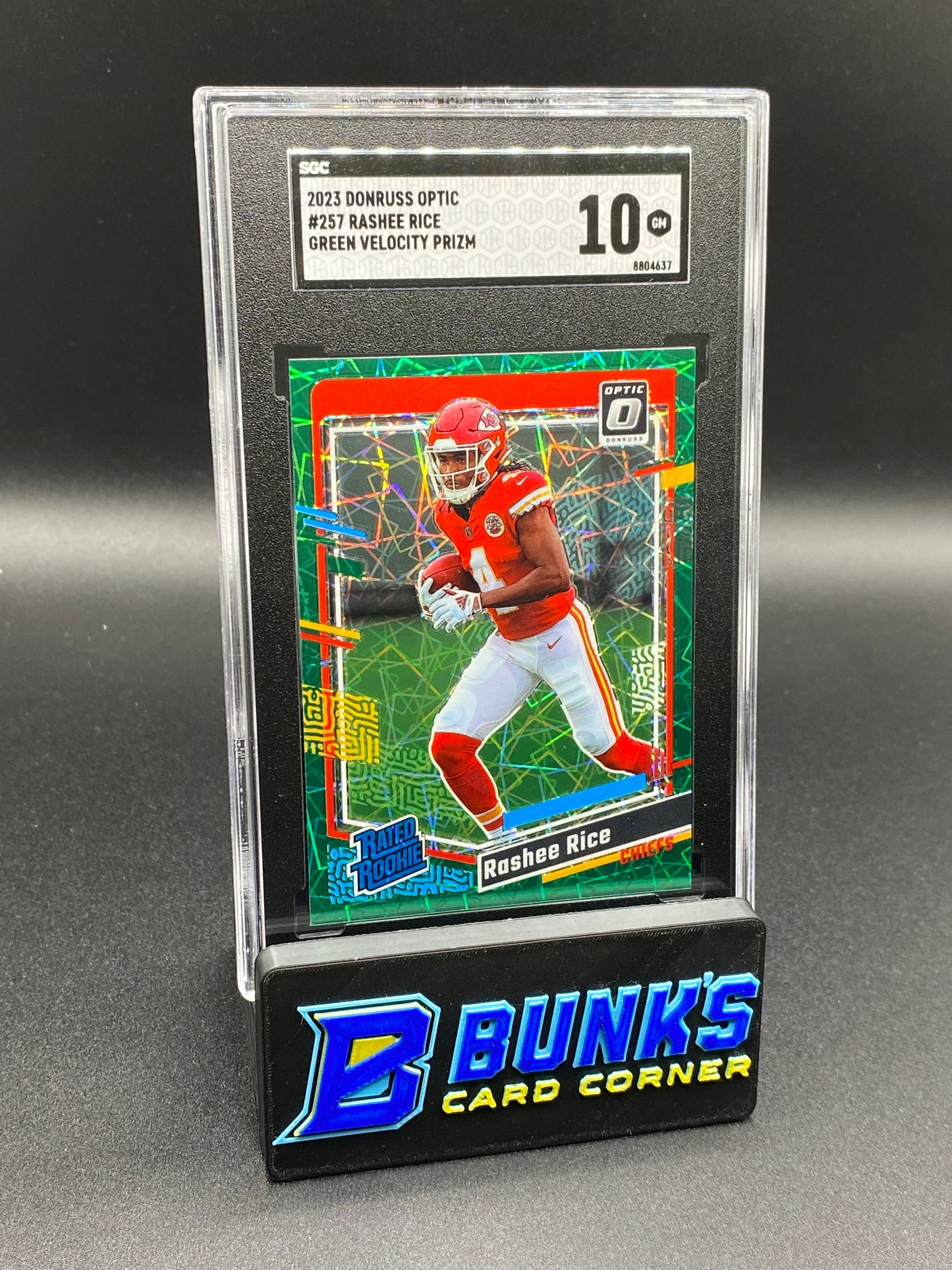 2023 Rashee Rice Green Velocity Prizm SGC 10