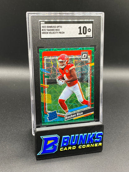 2023 Rashee Rice Green Velocity Prizm SGC 10