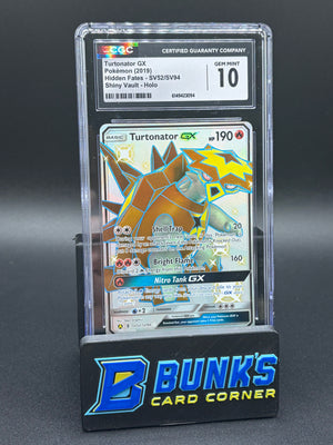 Turtonator GX Shiny Vault Holo CGC 10