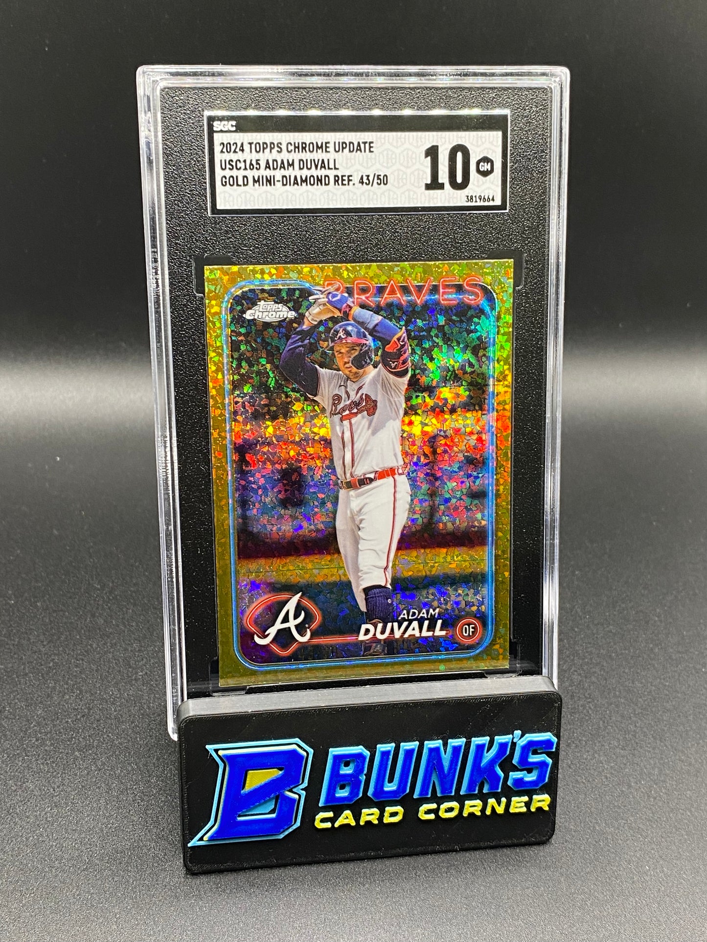 2024 Adam Duvall Gold Mini-Diamond Ref. 43/50 SGC 10