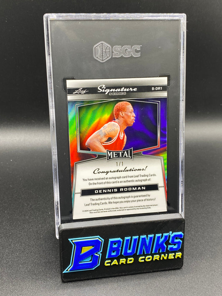 2024 Dennis Rodman Bordered Sig. Super Prismatic Gold 1/1 SGC 9