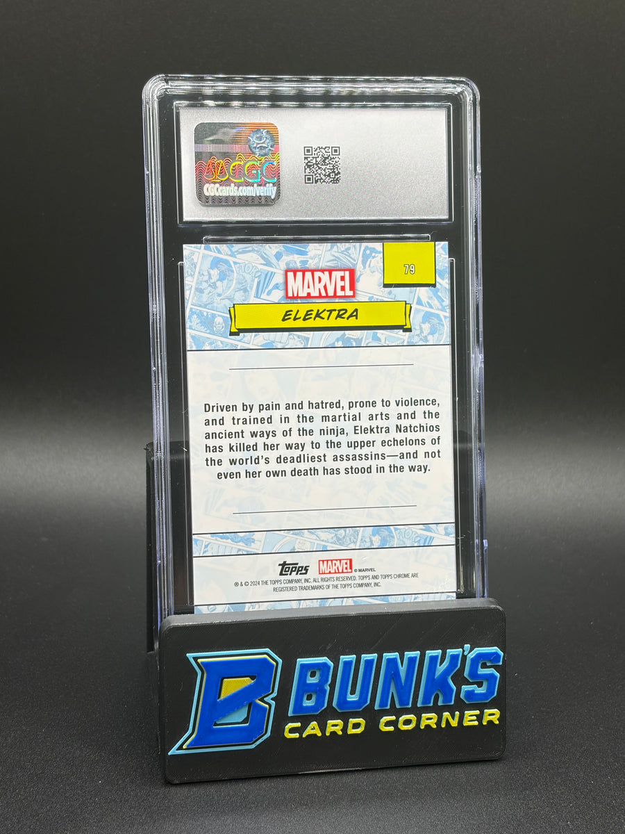 Elektra Marvel Chrome Sapphire Topps Green CGC 9 22/99